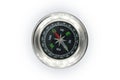 Black chrome compass isolated on white background Royalty Free Stock Photo