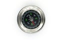 Black chrome compass isolated on white background Royalty Free Stock Photo