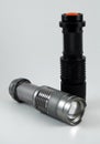 Black and chrome mini metal flashlights