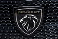 Black and Chrome PEUGEOT Logo