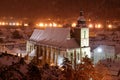 Black church, Brasov, night view.