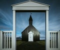 Black church Budakirkja. West Iceland, Snaefellsnes