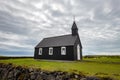 Black church of Budir at Snaefellsnes peninsula in Iceland. Royalty Free Stock Photo