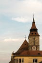 Black Church Tower in Brasov, Transylvania, Romania Royalty Free Stock Photo