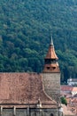 Black Church Tower in Brasov, Transylvania, Romania Royalty Free Stock Photo