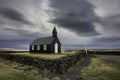 Black churck in Budir, Iceland Royalty Free Stock Photo