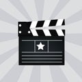 Black cinema clapper isolated illustration. Royalty Free Stock Photo