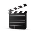 Black cinema clapper . Royalty Free Stock Photo