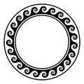 Black circle frame with running dot pattern