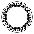 Black circle frame with running dot pattern
