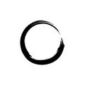 Black Circle Zen, Enzo Vector Illustration Royalty Free Stock Photo