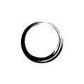 Black Circle Zen, Enzo Vector Illustration Royalty Free Stock Photo