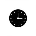 Black circular clock icon on a white background, displaying 10:10. The clock features Royalty Free Stock Photo