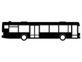 Black City Bus Drawing Royalty Free Stock Photo