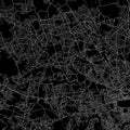 Black city map of Brent United Kingdom.