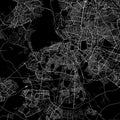 Black city map of Carabanchel Spain.