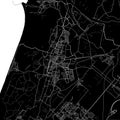 Black city map of Haarlem Netherlands.