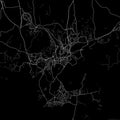 Black city map of Karlstad Sweden. Royalty Free Stock Photo