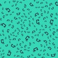 Black Clamp and screw tool icon isolated seamless pattern on green background. Locksmith tool. Vector