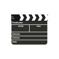 Black clapperboard. Movie clapper board