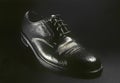 Black classic leather shoe for men