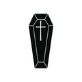 Black classical coffin simple icon
