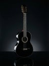 Black Classical Guitar Studio Shot Royalty Free Stock Photo