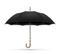 Black classical umbrella from rain stock vector illustration