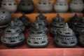 Black clay pottery for sale at Koh Kred or Kret island, Nonthaburi