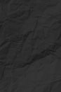 Black clean crumpled paper Royalty Free Stock Photo