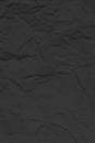 Black clean crumpled paper Royalty Free Stock Photo