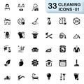 33 black cleaning icons 01