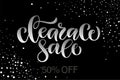 Black clearance sale vector banner