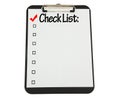 Black Clipboard with Check List Attached Royalty Free Stock Photo