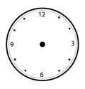 Black clock icon on white background Royalty Free Stock Photo