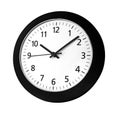 Black clock on wall Royalty Free Stock Photo