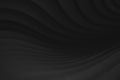 Black cloth background abstract with soft waves