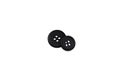 Black clothing button isolate Royalty Free Stock Photo