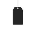 Black clothing or gift tag