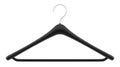 Black clothing hanger isolated on white