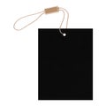 Black clothing label isolated on white background Royalty Free Stock Photo