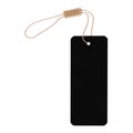Black clothing label isolated on white background Royalty Free Stock Photo
