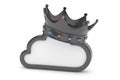 Black cloud icon. 3D rendering. Royalty Free Stock Photo