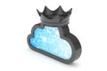 Black cloud icon. 3D rendering. Royalty Free Stock Photo