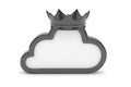 Black cloud icon. 3D rendering. Royalty Free Stock Photo