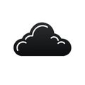 Black cloud icon vector design. Simple weather forecast symbol illustration Royalty Free Stock Photo