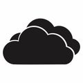 Black cloud icon on white background Royalty Free Stock Photo