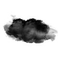 Black cloud of smoke 3D illustration