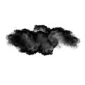 Black cloud or smoke isolated over white background Royalty Free Stock Photo