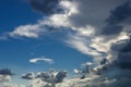 Black cloud and thunderstorm before rainy, Dramatic black clouds and dark sky Royalty Free Stock Photo
